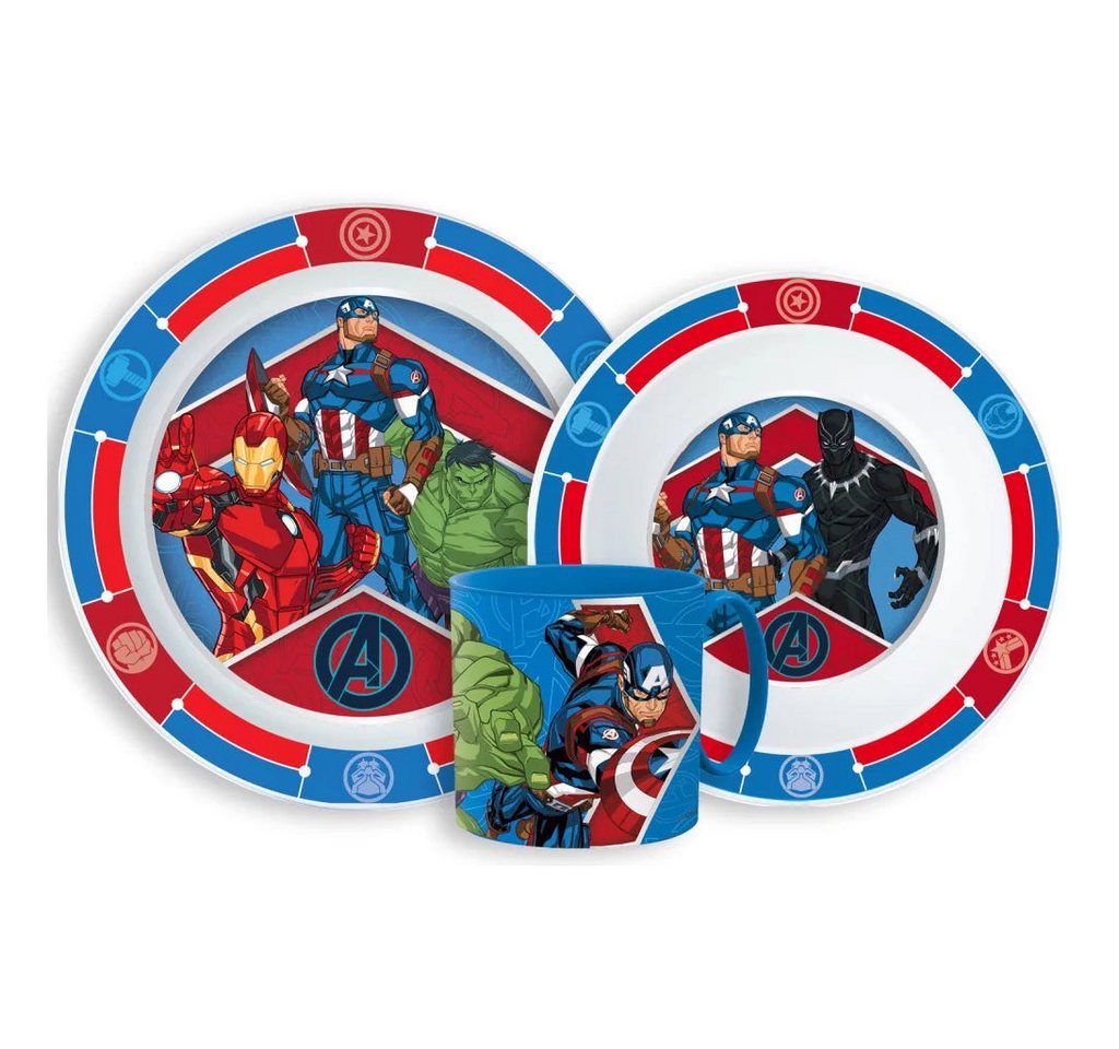 Stor Kinderbesteck Avengers Marvel Kinder Geschirr Frühstücksset Kindergarten Besteckset von Stor