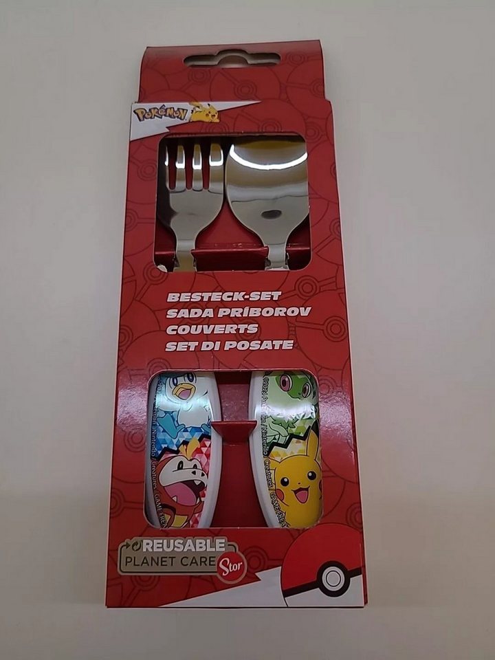 Stor Kinderbesteck Pokémon Besteck - Gabel & Löffel 2er Set von Stor