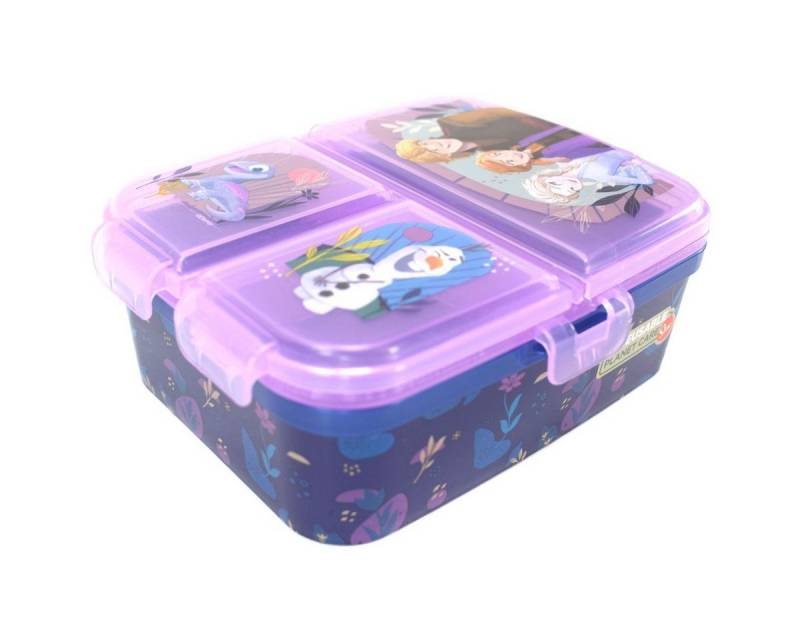 Stor Lunchbox Brotdose für Kinder mit 4 Fächern verschiedene Motive, Kunststoff, authentisches Design von Stor