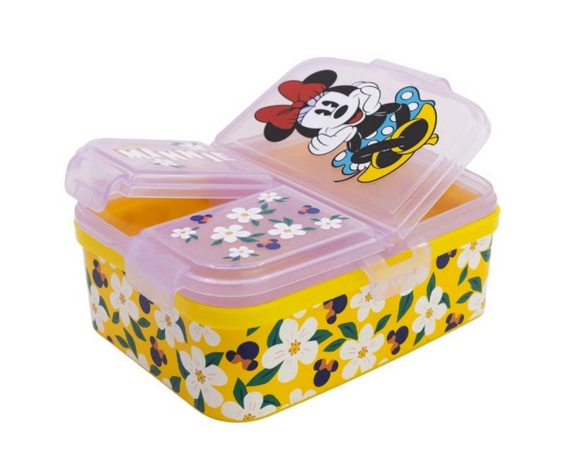 Stor Lunchbox Disney Minnie Mouse Kinder Brotdose XL Lunchbox 4 Fächern, Plastik, (Set), Brotdose von Stor