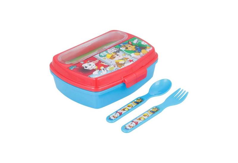 Stor Lunchbox Paw Patrol Comic Lunchbox mit Gabel und Löffel, Kunststoff, (1-tlg) von Stor