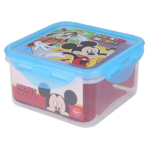 Stor Mickey Mouse Frischhaltedose aus Kunststoff, quadratisch, 730 ml Stor Mickey Mouse Frischhaltedose aus Kunststoff, quadratisch, 730 ml von Stor