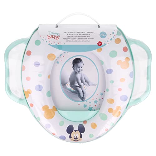 STOR 13071 Disney Mickey Mouse Toilettenverkleinerer für Kinder, aus BPA-freiem Kunststoff, mit Zwei Griffen, weich, waschbar und wiederverwendbar, 0, Estándar von Stor