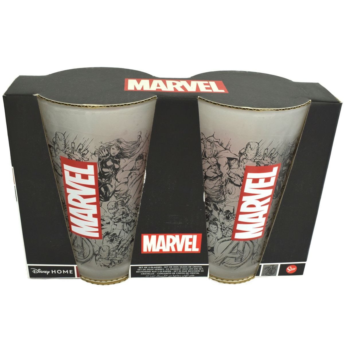 Stor Tasse Trinkglas Set im Geschenkkarton 2er Set verschiedene Motive, Borosilikatglas, authentisches Design von Stor