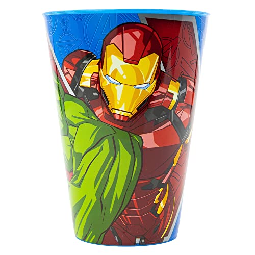 Stor WIEDERVERWENDBARER KINDERBECHER AUS BPA-FREIEM KUNSTSTOFF 430 ML | AVENGERS HERALDIC ARMY von Stor