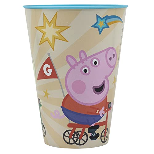 Stor WIEDERVERWENDBARER KINDERBECHER AUS BPA-FREIEM KUNSTSTOFF 430 ML | PEPPA PIG KINDNESS COUNTS, Bunt von Stor