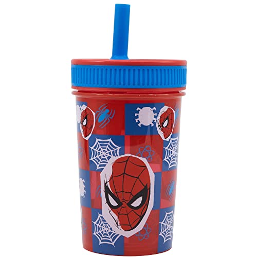 Stor WIEDERVERWENDBARER KINDERBECHER MIT SILIKONSTROHHALM 465ML | SPIDERMAN MIDNIGHT FLYER Stor WIEDERVERWENDBARER KINDERBECHER MIT SILIKONSTROHHALM 465ML | SPIDERMAN MIDNIGHT FLYER von Stor