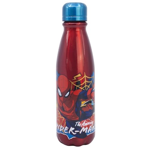Stor Wiederverwendbare Flasche aus Aluminium für Kinder 600 ml | Spiderman Moving Target von Stor