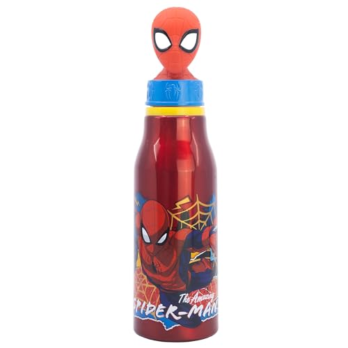 Stor Wiederverwendbare Flasche aus Aluminium mit 3D-Figur, 690 ml, Spiderman Moving Target von Stor