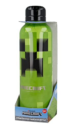 THERMOSFLASCHE AUS EDELSTAHL 515 ML | MINECRAFT, Cranberry von Stor