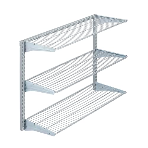 Storability Triton Products 1795 34-Inch Length by 32-Inch Height Wall Mount Shelving Unit with 3-Wire Shelves von Triton