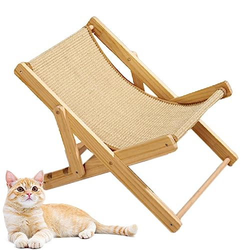 Katzen Hängematte Stuhl | 1/2 Stück Cat Sisal Chair | 4-stufig Höhenverstellbares Katzenhängematte Katzen Bett für Hauskatzen | Erhöhtes Katzenbett Lounge-Sessel Home Deko für ca. 10kg Haustiere von Storaffy