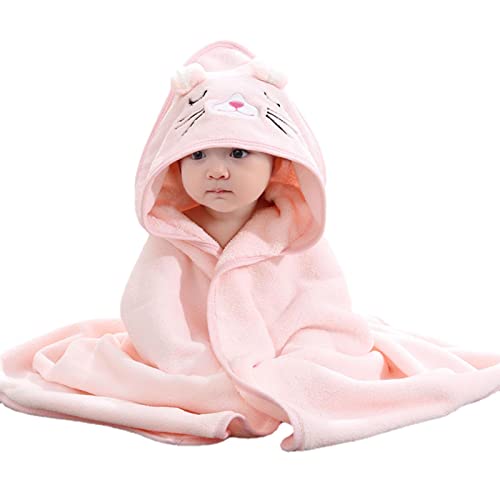 Storaffy Baby Handtuch Kapuze | Baby Badetuch Decke mit Kapuze | Niedlicher Flauschiger Babyhandtuch Umhang, extrem saugfähig | Weiche Kaputzenhandtüche Badezubehör für Neugeborene, Baby Geschenk von Storaffy