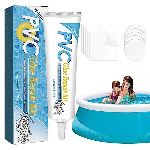 Storaffy PVC Pool Reparaturset Unterwasser | Planschbecken Reparaturset Wasserdicht | Anti-Leck Klarer Kleber mit Flickzeug Pool Zubehör | Pool Flicken Reparaturset für Aufblasbares Kajak, Wasserbett von Storaffy