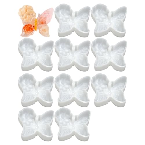 10pcs Kerze Schimmel Silikonform Kerze Herstellung Wiederverwendbarer Epoxidgussformen Zarte Hand Silikon Duftformen von Storage Bag