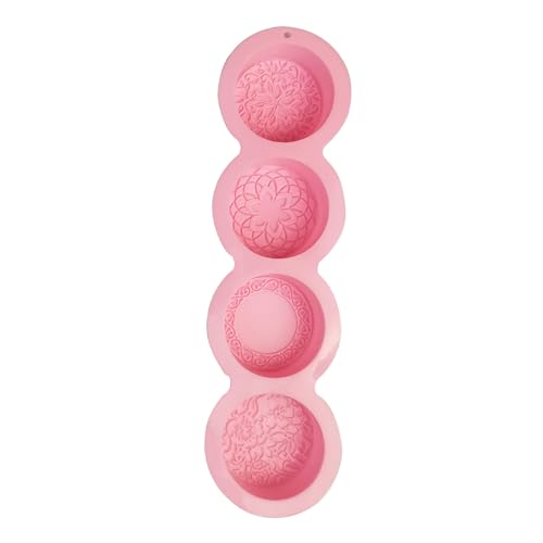 4 Hohlräume Silikonkerzenformen Für Kerzenseife Machen Blütenmuster Fondant Silikonform Backwerkzeugseife Making Formen von Storage Bag