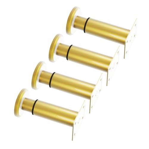 4pcs Goldfarbene Verstellbare Möbelbeine Einfach Zu Installieren Flexible Höhenstützen Stahlregal Für Verschiedene Einrichtungssofa Beinstrecker von Storage Bag