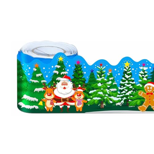 59ft Bulletin Board Border Tric Christmas Border Tric Wall Decals Für Klassenzimmer Notizen Tafel Tafel Whiteboard Weihnachtsbulletin von Storage Bag