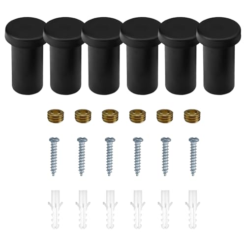6pcs/Pack Schwarze Haken Kleiderbügel Für Einfache Installation Schwarze Edelstahlhaken Für Handtücher Und Mehr Platz Sparen 6pcs/Pack Schwarze Haken Kleiderbügel Für Einfache Installation Schwarze Edelstahlhaken Für Handtücher Und Mehr Platz Sparen von Storage Bag