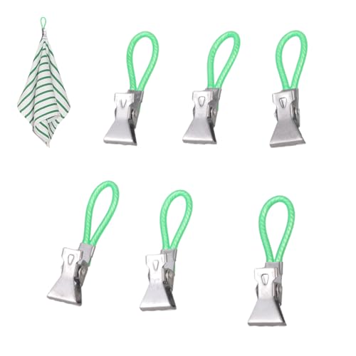 6pcs Heavy Duty Metal Steel Beach Handtuchclip Für Außenpoolbadetücher Rostbrichte Teashalter Klemmen Kleine Tees Hängende Clips von Storage Bag