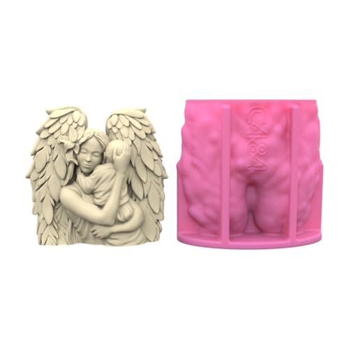 Engel Silikonform Epoxidharzform Tisch Ornament Form Duft Kerzenpflaster Machen Sie Werkzeug Leicht Zu Reinigen Engel Mutter Und Kinder Silikonform Handwerk von Storage Bag