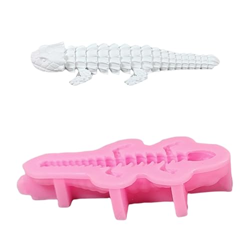 Storage Bag Lacertilian Silikonkerzenformen Für Handgefertigte Kerzenseife Gipsdekoration Temperaturbeständiges Fondant Silikonform Tierform Tierform von Storage Bag
