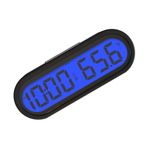 Multifunktionale Digitale Uhr Mit Zeitdatum Temperatur Anzeige Autos Zubehör Armaturenbrett Montiert Elektronische Autouhr Reisewagen von Storage Bag