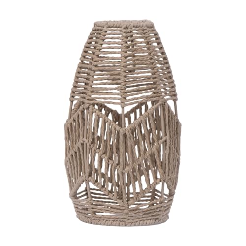 Nachahmung Rattan Lampenschatten Handgewebte Seil Kronleuchter Lampenschatten Hängende Lichtbezüge Schlafzimmer Wohnzimmer Dekoration Imitation Rattan von Storage Bag