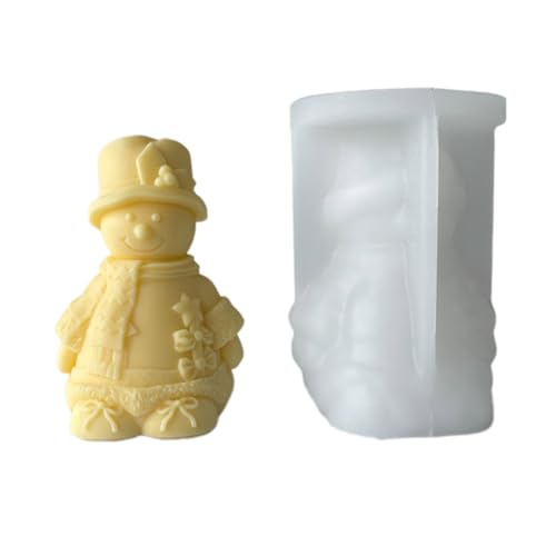 Schneemannkerker Silikonform Für Handgefertigte Desktop Dekoration Gypsum Epoxidharz Kerzenform Für Heimdekoration Weihnachten Old Man Snowman Seifenform von Storage Bag
