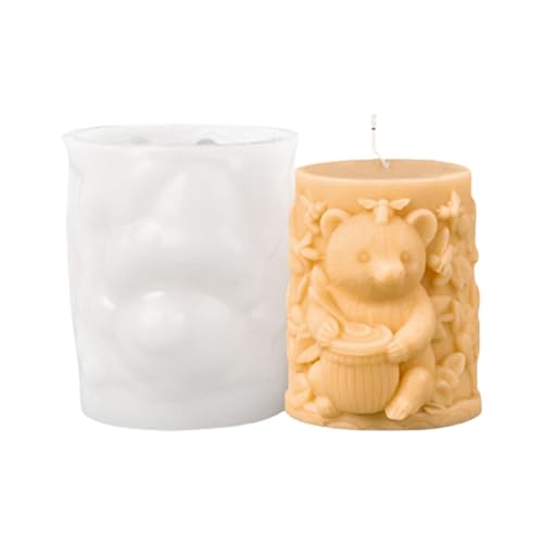 Schöne Bären Kerzenformen Gussformen Silikonform Origination Pflaster Cartoon Tiere Epoxidharz Silikonform Schöne Bären Kerzenpflaster Gießen von Storage Bag