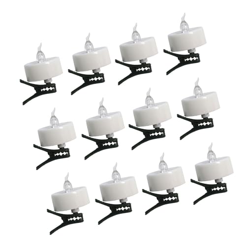 Storage Bag 12 Pcs Plastik Flameless Kerze Mit Clip Batterie Betriebs Teelicht Für Weihnachtsbaum Dekoration Rauchlose Kerze Für Vasen von Storage Bag
