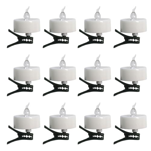 Storage Bag 12 Pcs Plastik Flameless Kerze Mit Clip Batterie Betriebs Teelicht Für Weihnachtsbaum Dekoration Rauchlose Kerze Für Vasen von Storage Bag