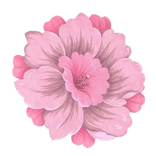 Storage Bag Blumenakzent Teppich 80x80 cm Nonskid Plüschflächen Oberflächen Boden Teppich Für Schlafzimmer Oder Haushaltsgenutzung Teppiche von Storage Bag