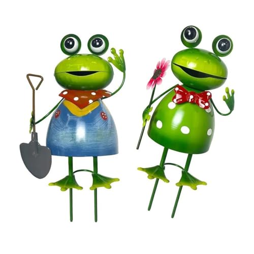 Storage Bag Frösche Gartenskulpturen Haltbarkeit Eisen Freien Dekoration Für Hof Patios Rasengeschenk Für Mutter Haltbarkeit Metal Frogs Yard Art Kunst von Storage Bag