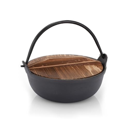Storage Bag Outdoor Camping Hängende Herdtöpfe Gusseisen Holländische Töpfe Mit Holzdeckel Vertiefen Suppenfeldkocher Werkzeug Leicht Leichte Tragbare Küche von Storage Bag