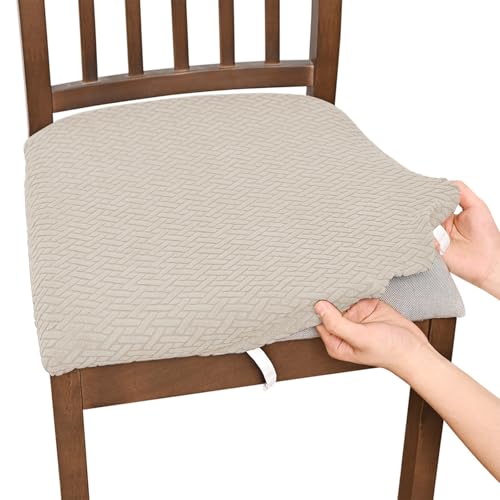 Storage Bag Verdickte Plüsch Essstuhlabdeckungen Streifen Gitter Stretch Stuhl Sitze Slipperhülle Weiche Warme Stühle Für Küchenleben Living Easy Installieren Sie Die Abdeckung von Storage Bag