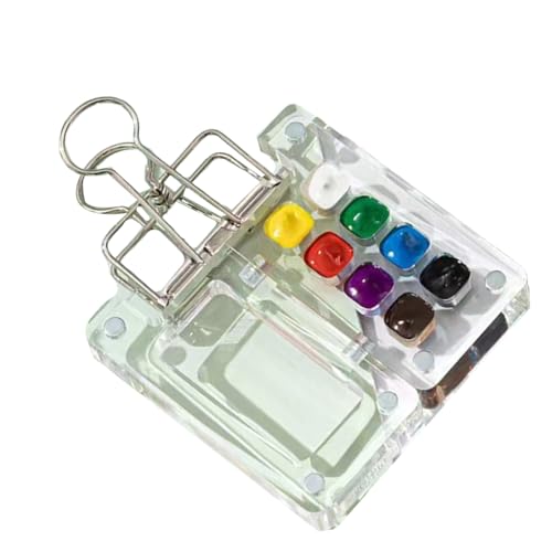 Tragbares Aquarellfarbe Set Mit Metallklemme Aquarell Paint Box Mixing Tablett Art Artist Art Supply Für Anfängerreisen von Storage Bag