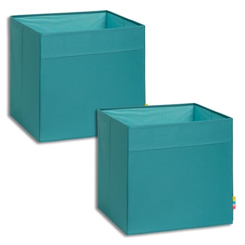 Storanda | 2er Set Aufbewahrungsbox Regal | Faltbare & Extra Stabile Kallax Boxen Aufbewahrung | Aufbewahrungskorb Regalbox für Würfelregal | Ideal für Zuhause & Kinderzimmer | 33x33x33 cm | Petrol Storanda | 2er Set Aufbewahrungsbox Regal | Faltbare & Extra Stabile Kallax Boxen Aufbewahrung | Aufbewahrungskorb Regalbox für Würfelregal | Ideal für Zuhause & Kinderzimmer | 33x33x33 cm | Petrol von Storanda