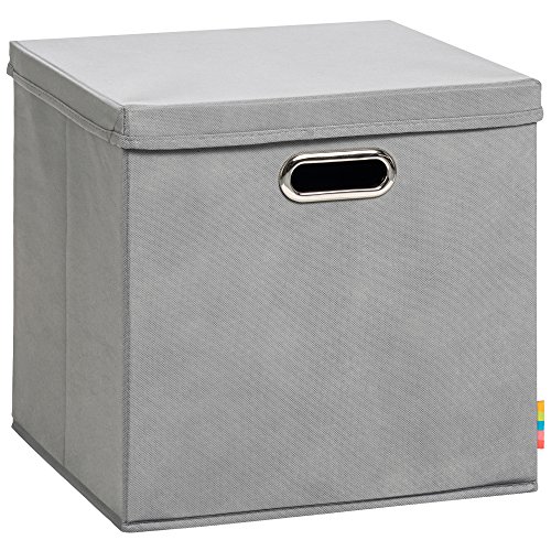 Storanda | Aufbewahrungsbox LEA + Deckel | Faltbox | Korb | 33x33x33 cm | Grau von Storanda