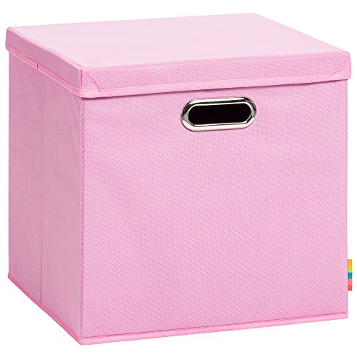 Storanda | Aufbewahrungsbox LEA + Deckel | Faltbox | Korb | 33x33x33 cm | Rosa von Storanda