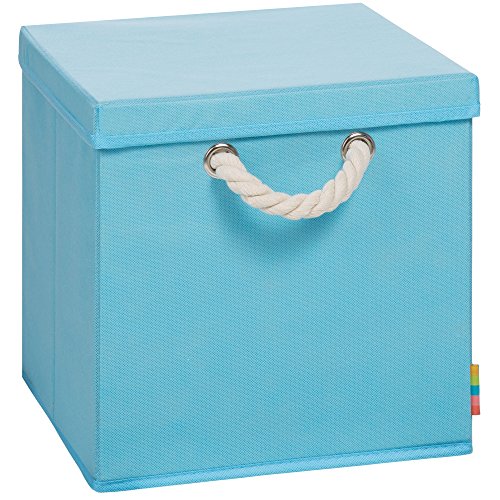 Storanda | Aufbewahrungsbox LEO + Deckel | Faltbox | Korb | 30x30x30 cm | (Türkis) von Storanda