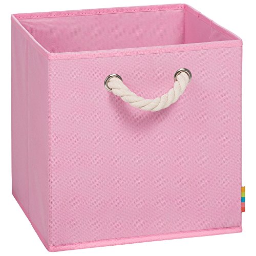 Storanda | Aufbewahrungsbox LEO | Faltbox mit Kordel | 30x30x30 cm | Rosa von Storanda
