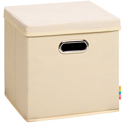 Storanda | Aufbewahrungsbox MIA + Deckel | Faltbox | Korb | 28x28x28 cm | Natur von Storanda
