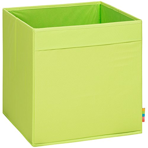 Storanda | MIO Aufbewahrungsbox Regal | Faltbare & Extra Stabile Kallax Boxen Aufbewahrung | Aufbewahrungskorb Regalbox für Würfelregal | Ideal für Zuhause & Kinderzimmer | 33x33x33 cm | Apfelgrün von Storanda