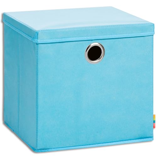 Storanda | Aufbewahrungsbox NEO + Deckel | Faltbox | Korb | 33x33x33 cm | Türkis von Storanda