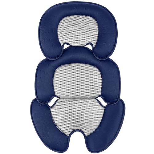 storchenbeck Neugeborenes Baby-Kissen mit 3D-Netzstoff für Stroller, Autositz und Hochstuhl - Atmungsaktive Einlage zur Unterstützung des Babys (Blau) von storchenbeck