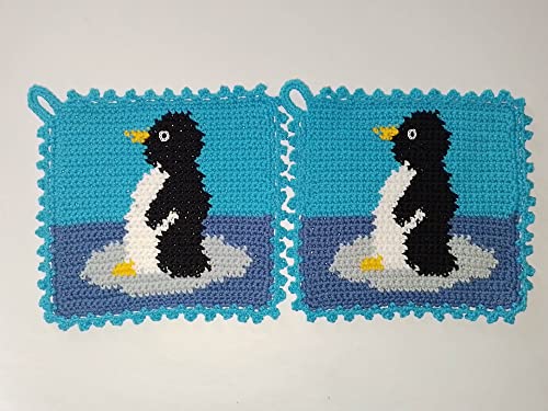 Storchenlädchen 1 Paar Topflappen Pinguin, gehäkelt Handarbeit Tier Tiere Pinguine Storchenlädchen 1 Paar Topflappen Pinguin, gehäkelt Handarbeit Tier Tiere Pinguine von Storchenlädchen