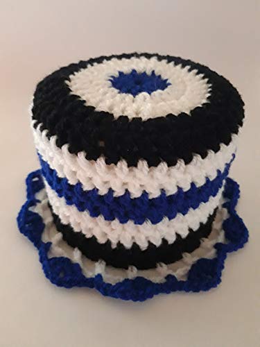 Storchenlädchen Klohut, blau weiß schwarz Klohüte Klopapierhut Klopapierhüte Toilettenpapierhut Toilettenpapierhüte Storchenlädchen Klohut, blau weiß schwarz Klohüte Klopapierhut Klopapierhüte Toilettenpapierhut Toilettenpapierhüte von Storchenlädchen