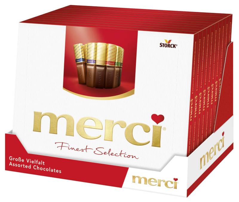 Merci Finest Schokoriegel 10x250 g von Storck