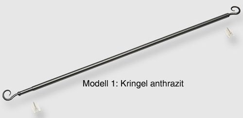 Store Vorhangstange ausziehbar 50-85cm Anthrazit Metall von Store
